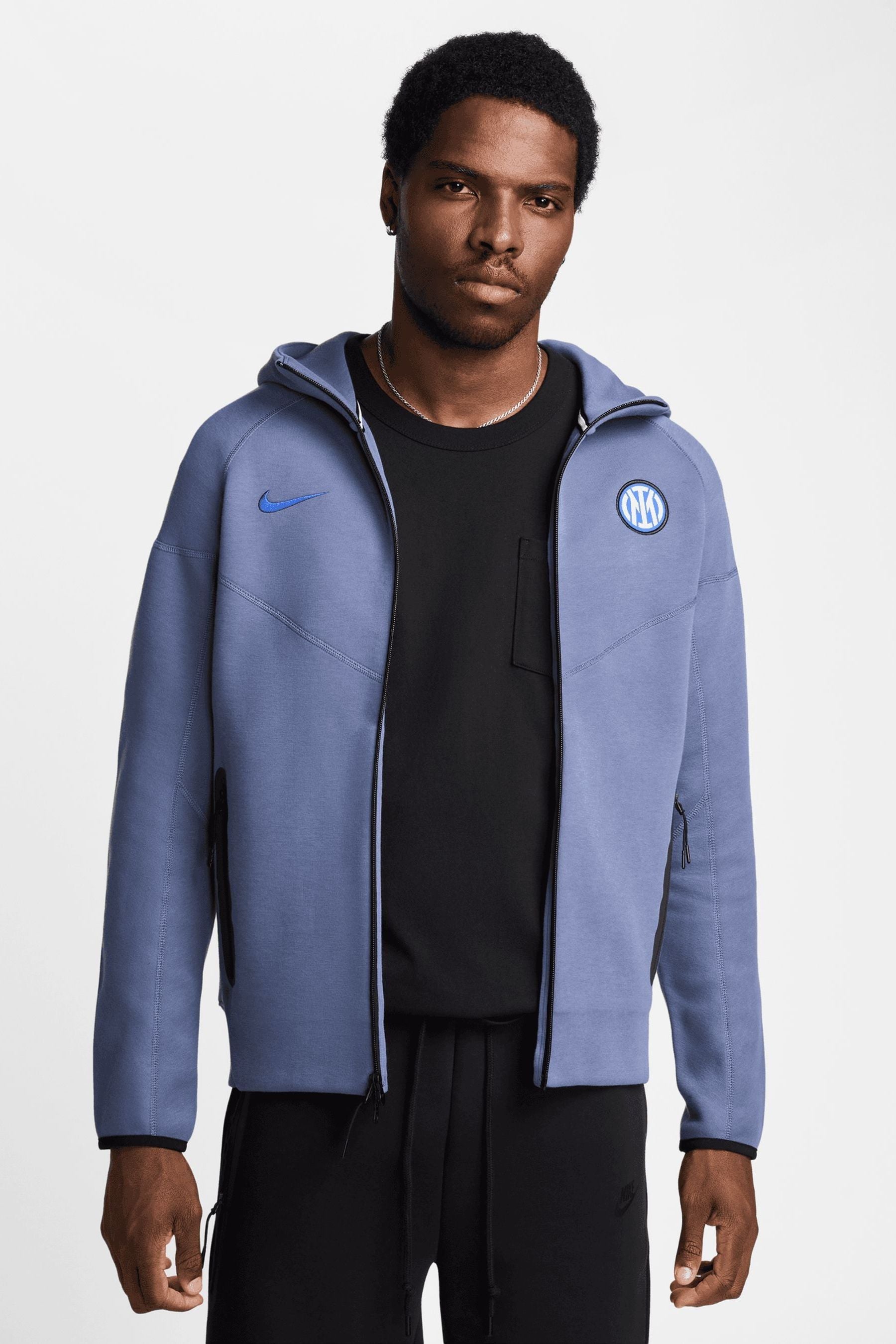 Buy Nike Blue Inter Milan Tech Fleece Hoodie from Next Luxembourg