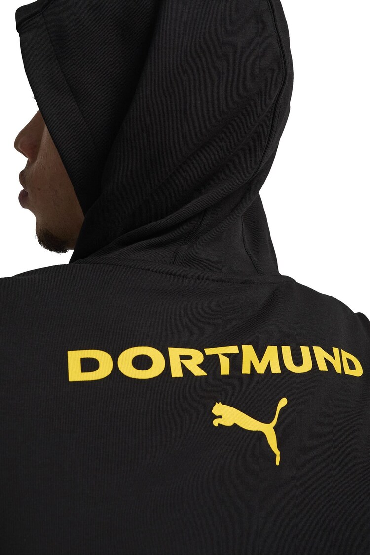 Puma Black Borussia Dortmund Casuals Hooded Jacket - Image 2 of 4