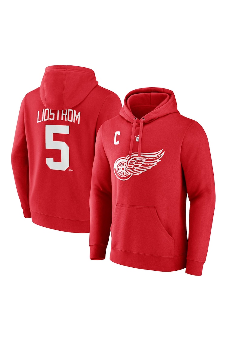 Fanatics Red NHL Detroit Wings Alumni Hood Lidstrom Hoodies - Image 1 of 3