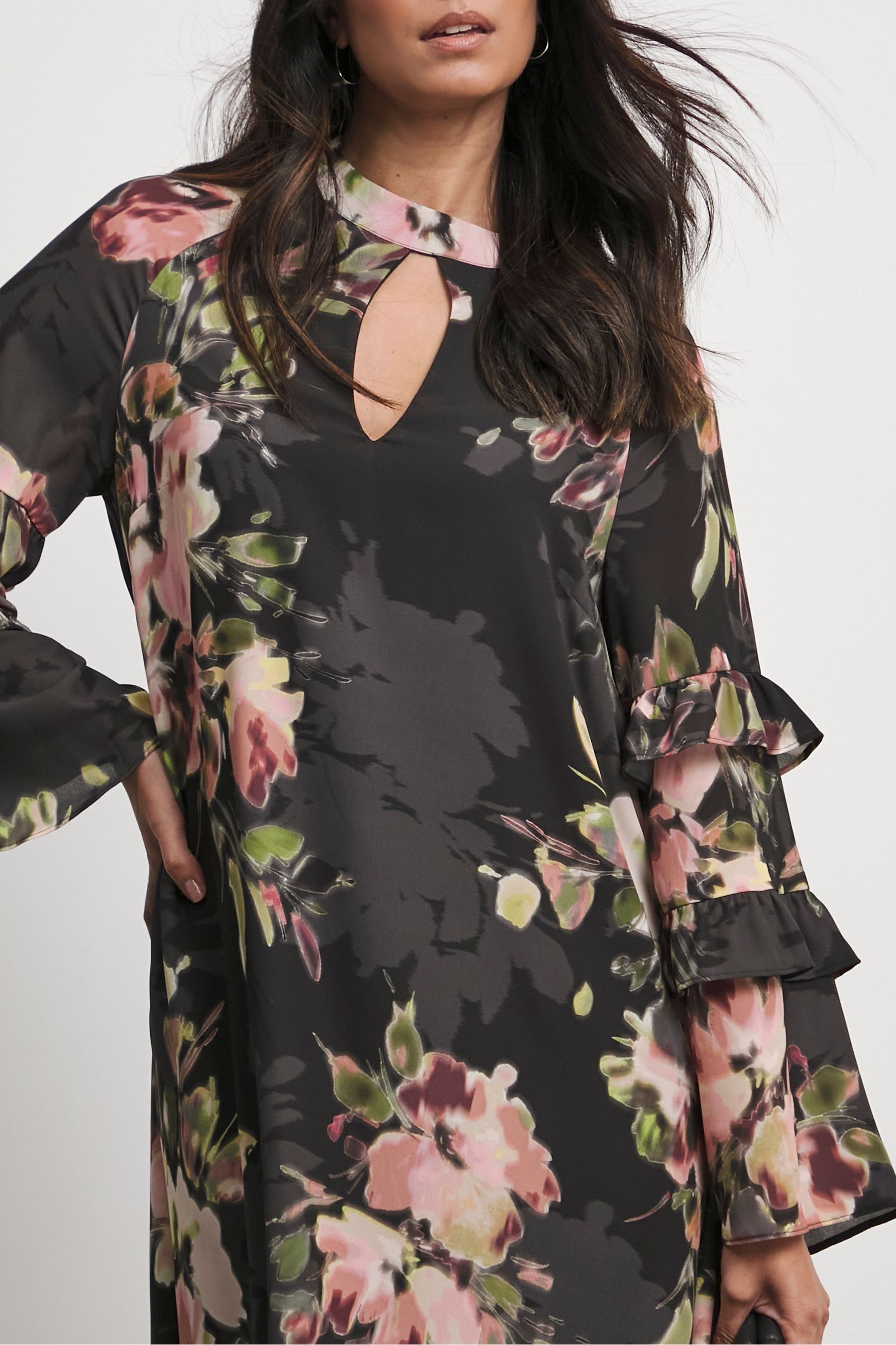 Buy Joanna Hope Pleated Shift Black Dress from Next Luxembourg
