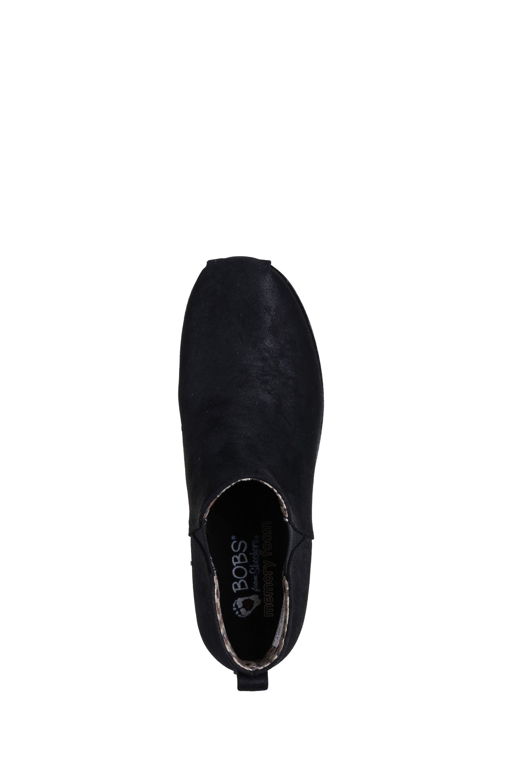 Skechers black wedge boots shop