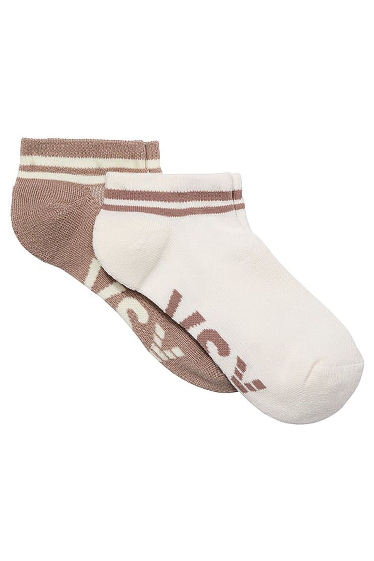 Victoria's Secret White and Candlelight Rose Nude 2 Pack Ankle Socks - Image 1 of 1