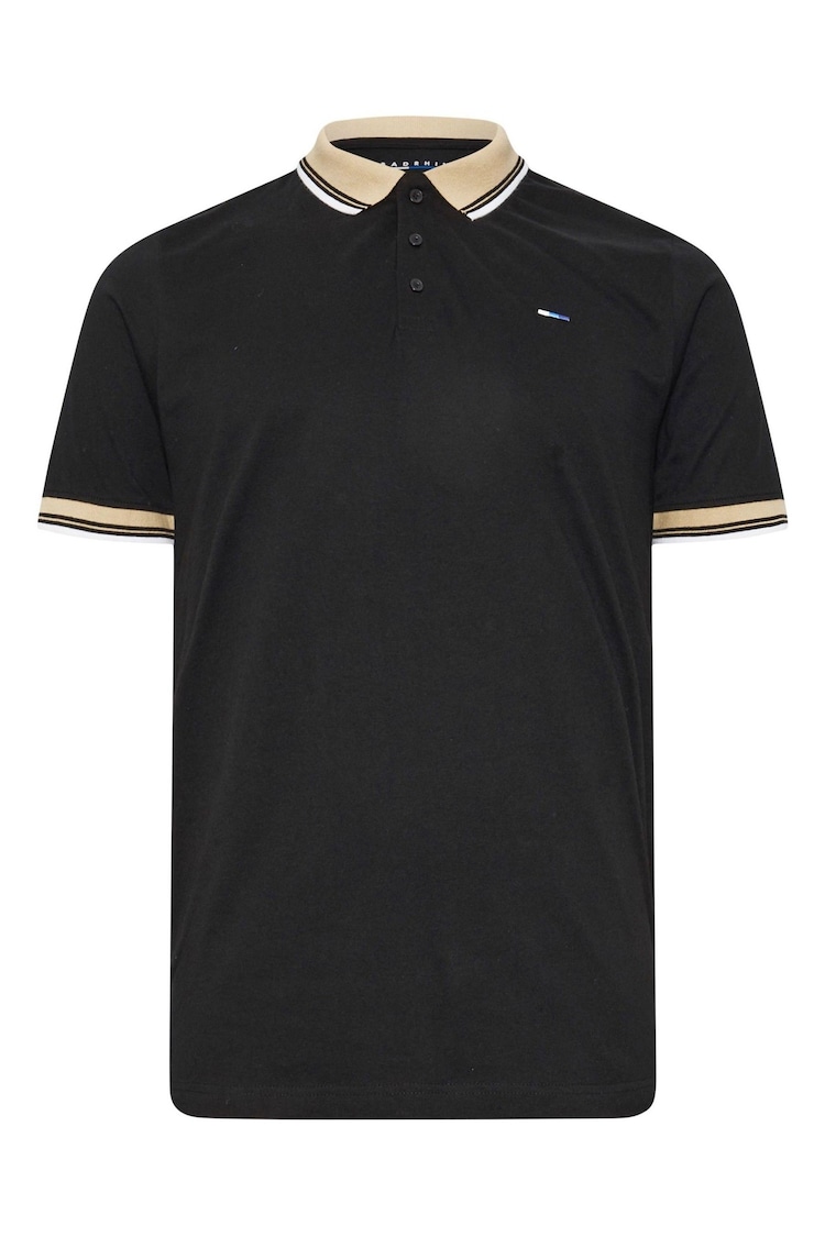 BadRhino Big & Tall Black Tipped Polo Shirt - Image 2 of 3