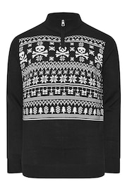 BadRhino Big & Tall Black Quarter Zip Jumper - Image 5 of 5