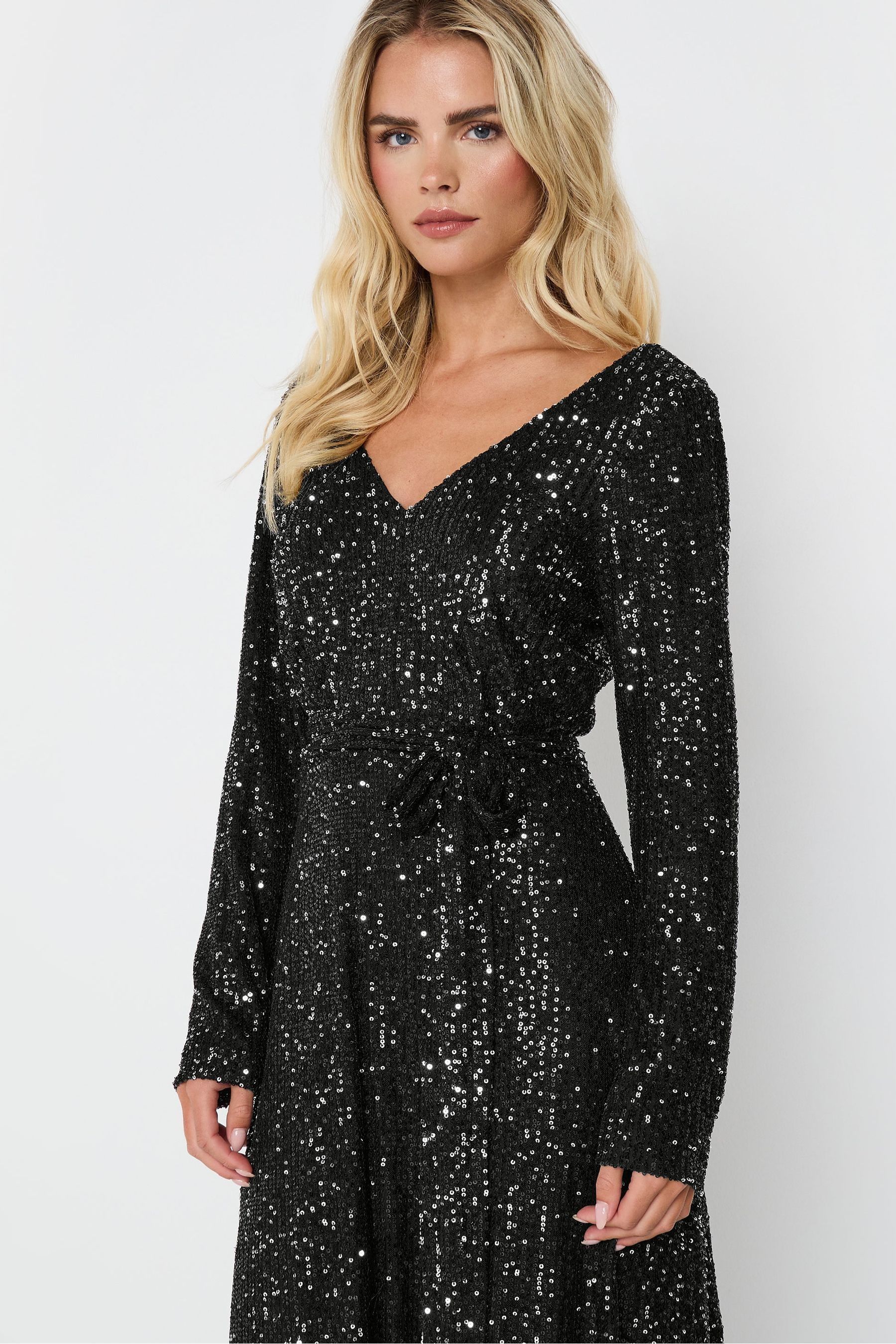 Buy M Co Petite Long Sleeve Sequin Maxi Dress Next Ukraine