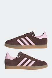 adidas originals Brown/Cream Gazelle Indoor Trainers - Image 7 of 12