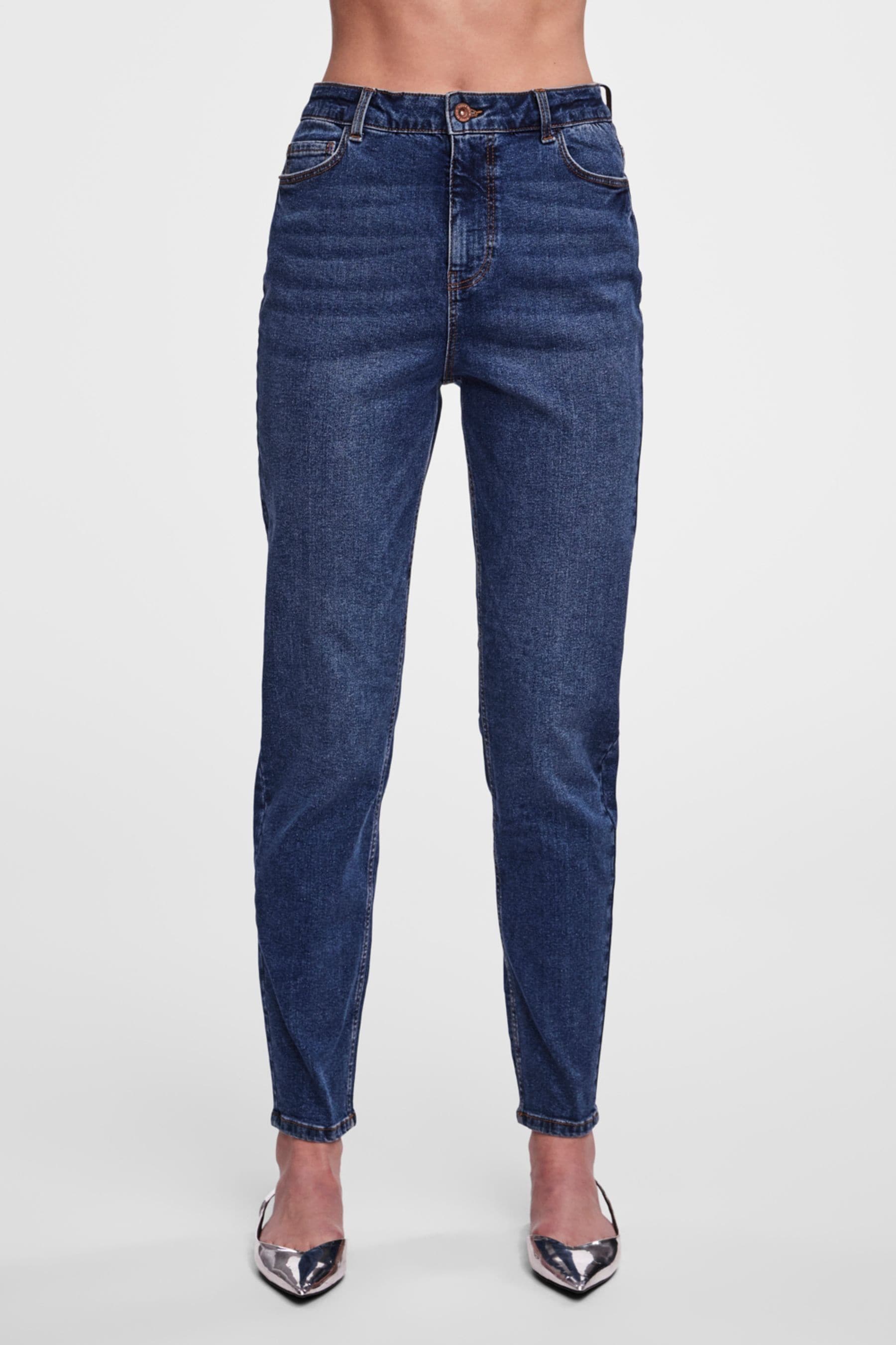 Buy PIECES Blue Mom Fit Jeans from Next Ireland