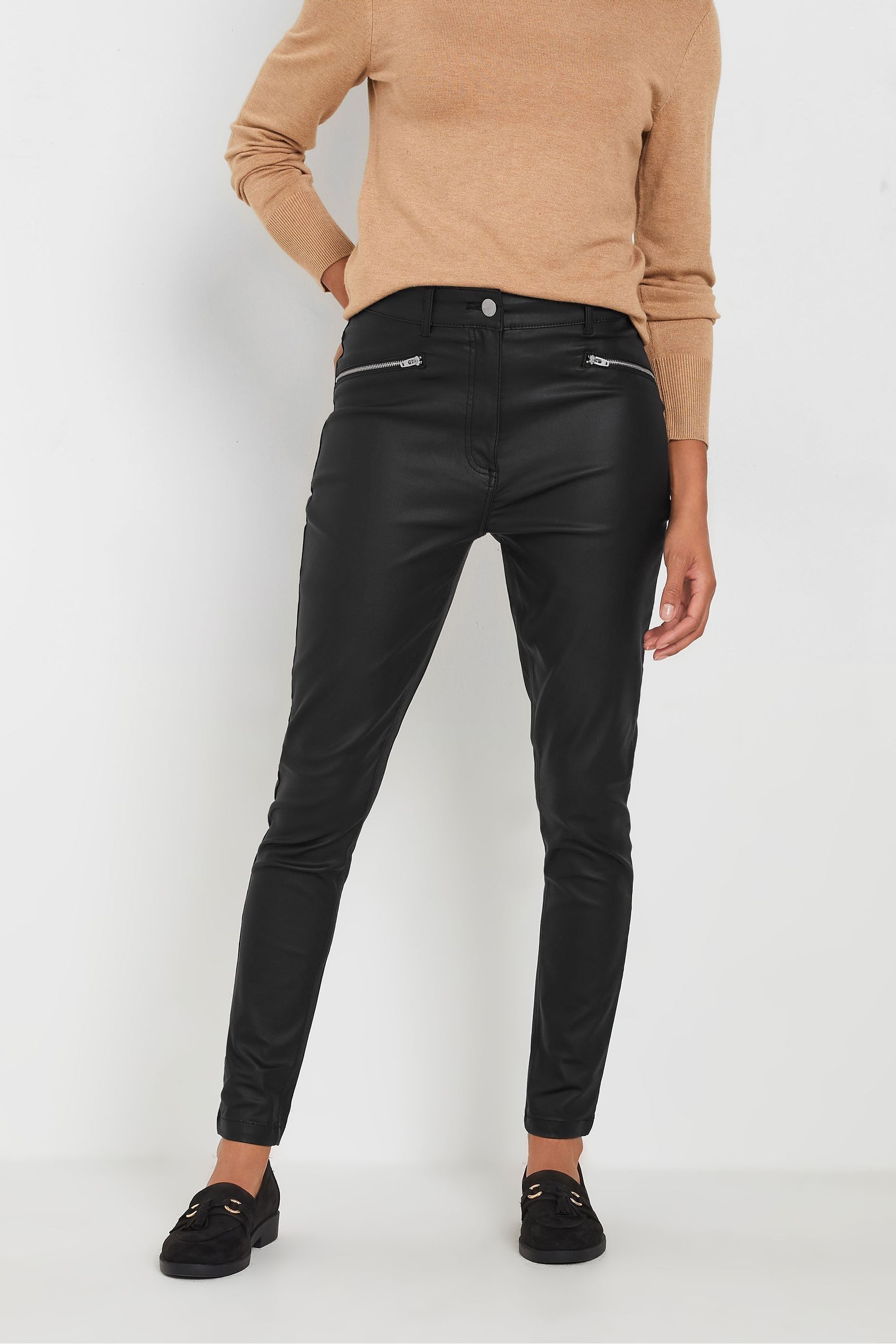 Next black coated jeans sale
