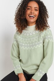 M&Co Green Fairisle Placement Jumper - Image 4 of 5