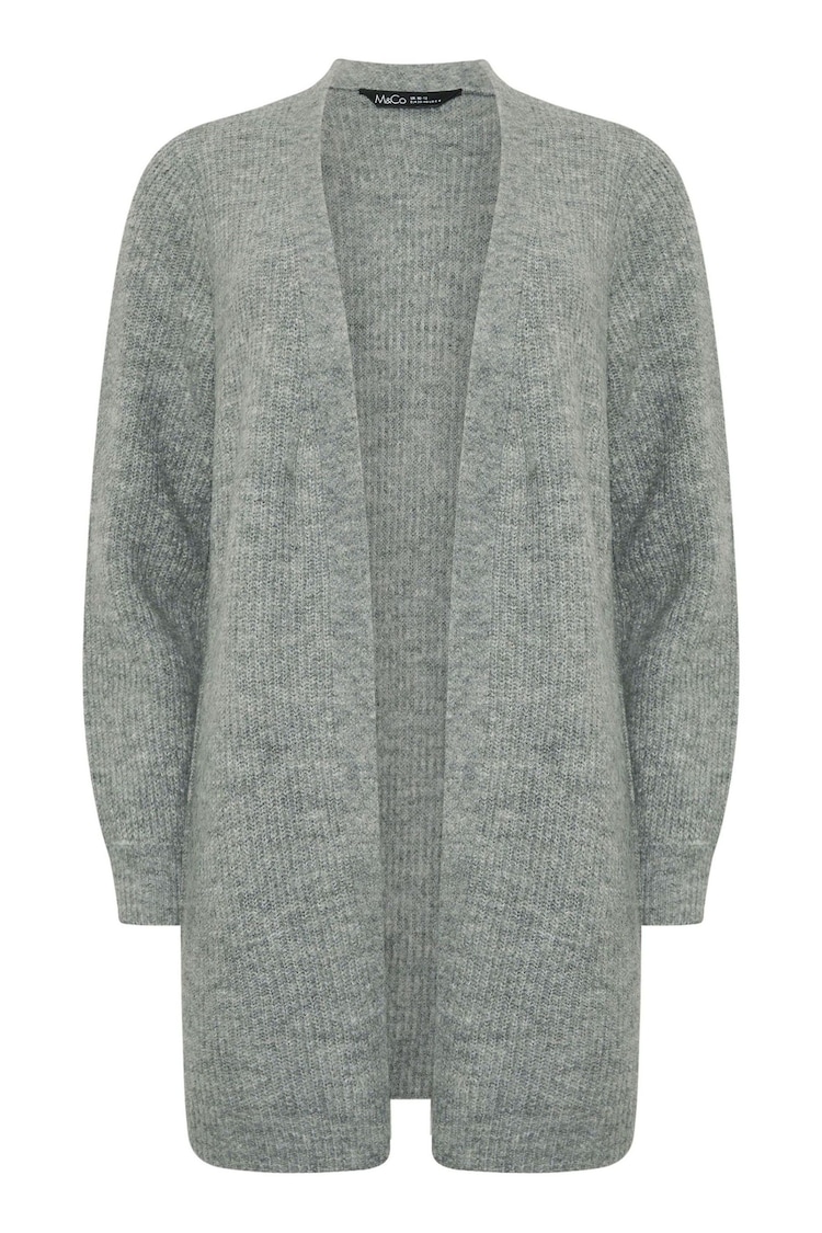 M&Co Grey Ribbed Cardigan - Image 5 of 5