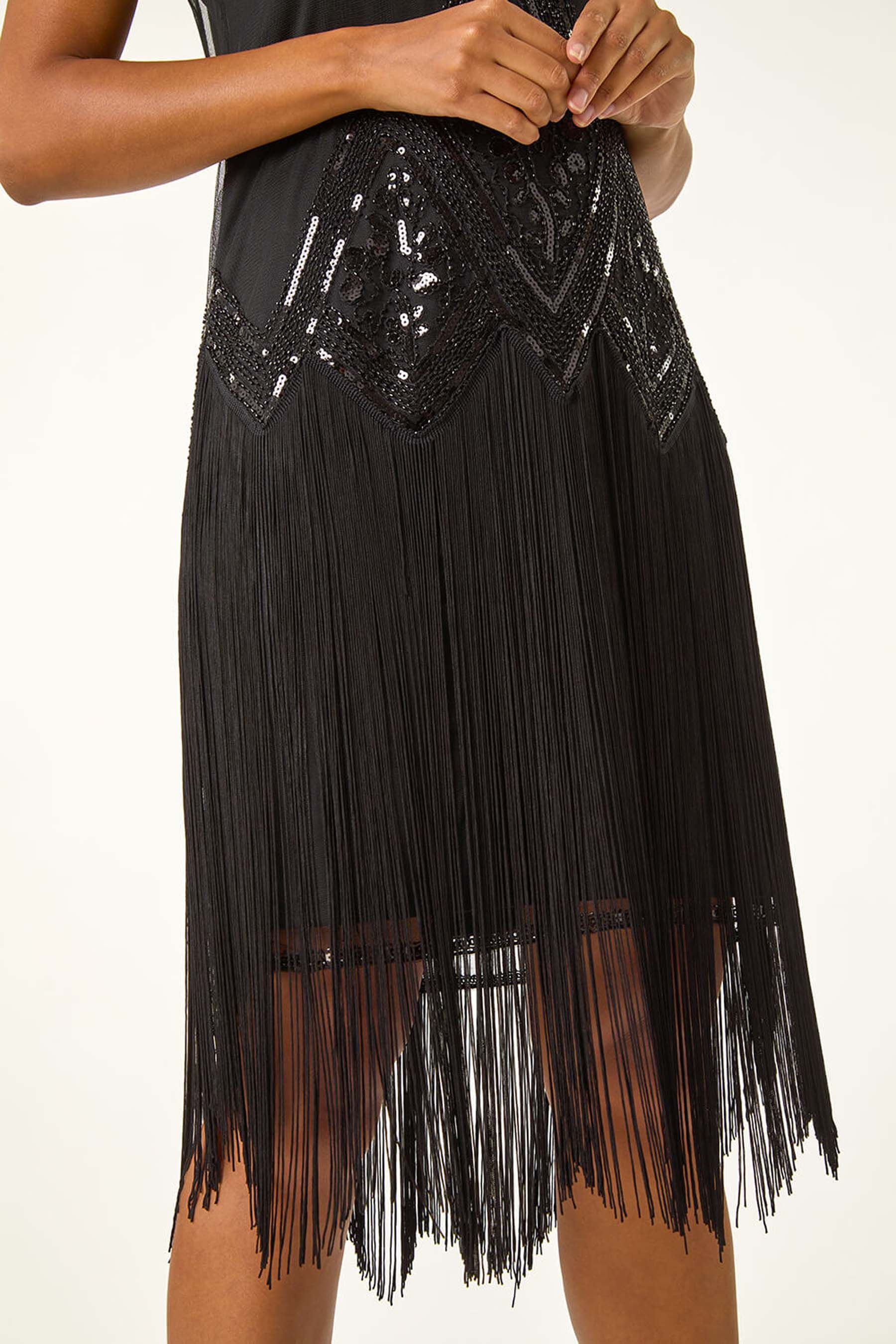 Roman fringe flapper dress sales
