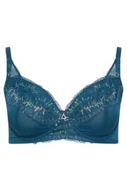 Yours Curve Green Iridescent Lace Underwired Bra - Image 5 of 6