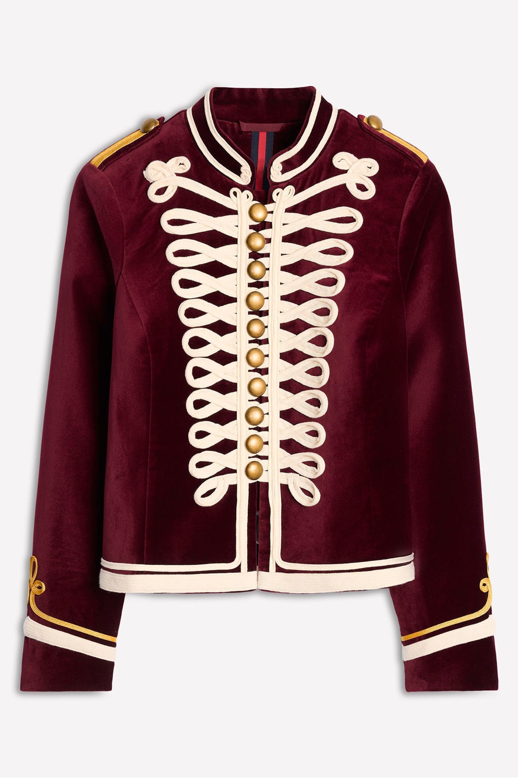 Buy Boden Red Velvet Military Jacket from the Next UK online shop