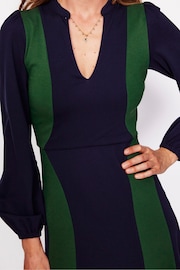 Boden Blue Notch Abstract Ponte Dress - Image 2 of 5