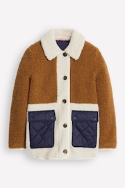 Boden Brown Borg Quilted Coat - Image 6 of 6