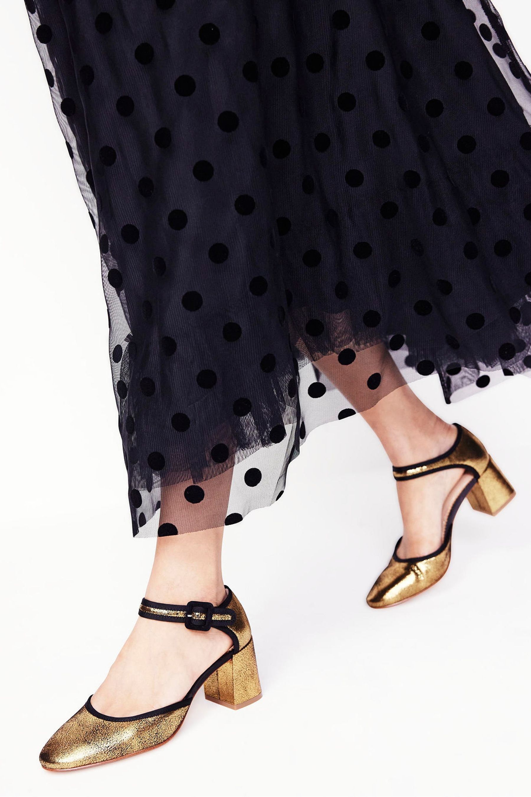 Two piece block heel pump cheap