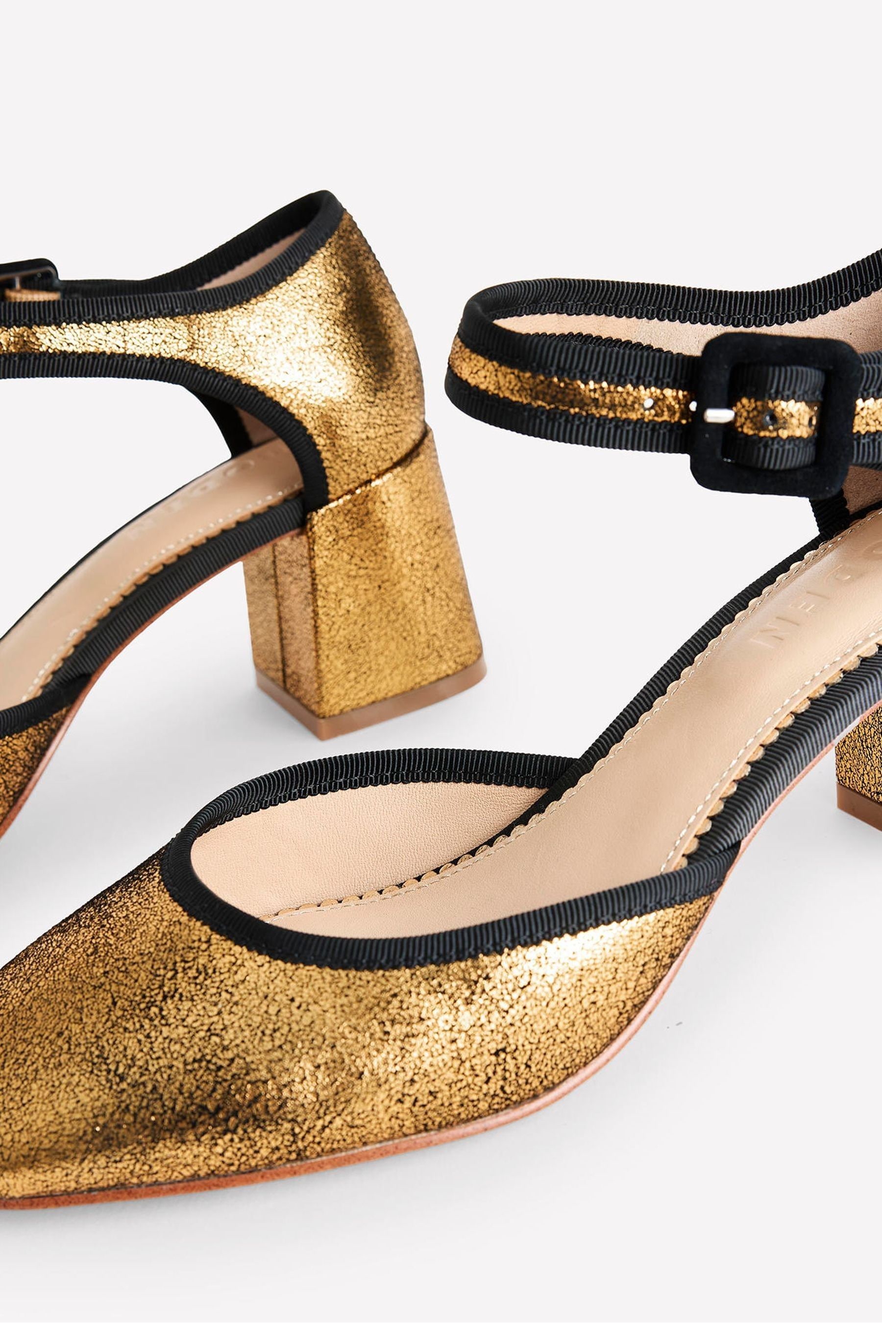 Two piece block heel pump discount