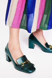 Boden Green Iris Ghillie Heeled Loafers - Image 4 of 4