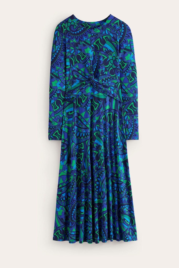 Boden Blue Twisted Waist Jersey Dress - Image 5 of 5