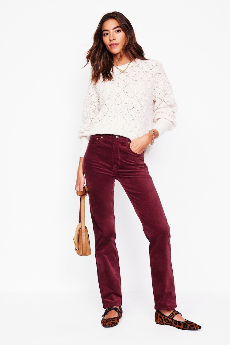 Boden Red Velveteen 5 Pocket Jeans - Image 1 of 6