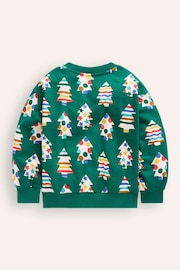 Boden Blue Printed 100% Cotton Sweatshirt - Image 2 of 3