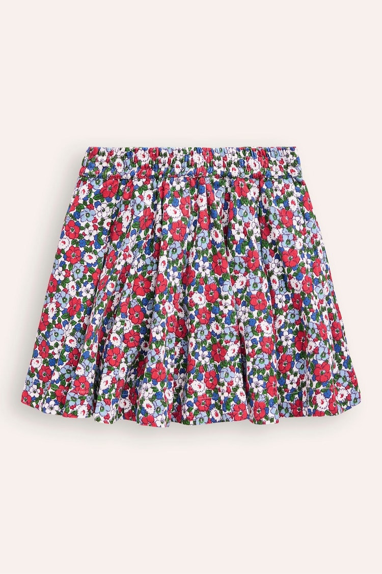 Boden Blue 100% Cotton Pull-On Twirly Pleated Skirt - Image 2 of 3