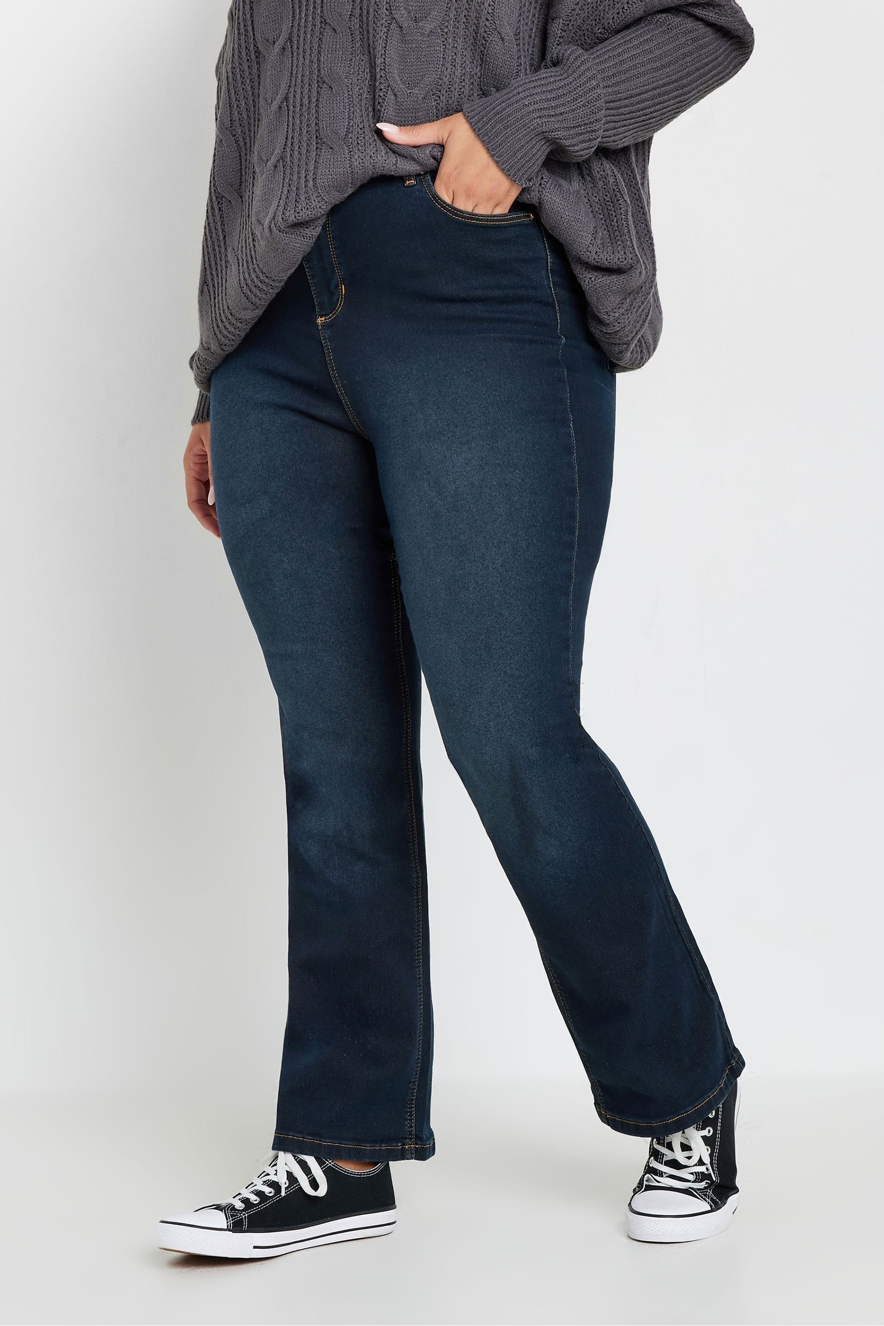 Yours Curve Blue Isla Bootcut Jeans