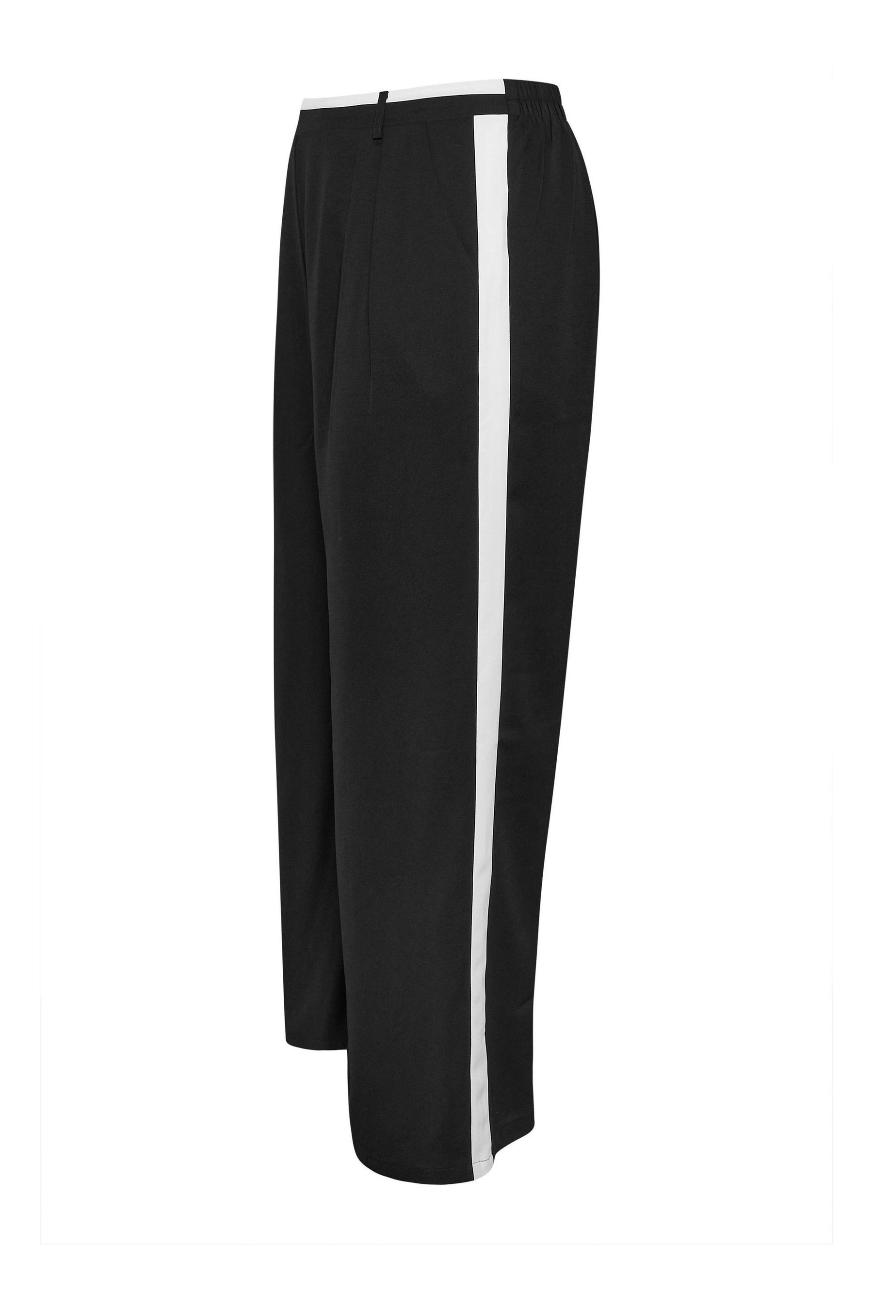 White trousers with black side stripe cheap