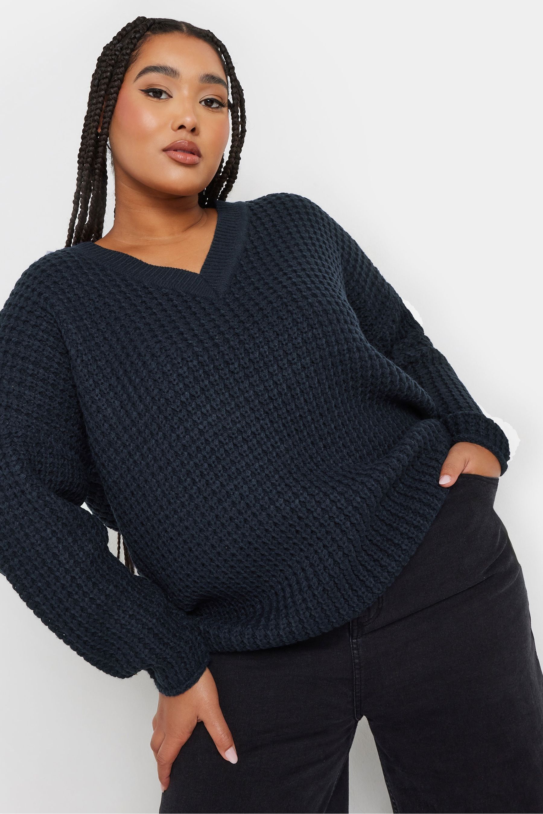 Waffle jumper womens hot sale