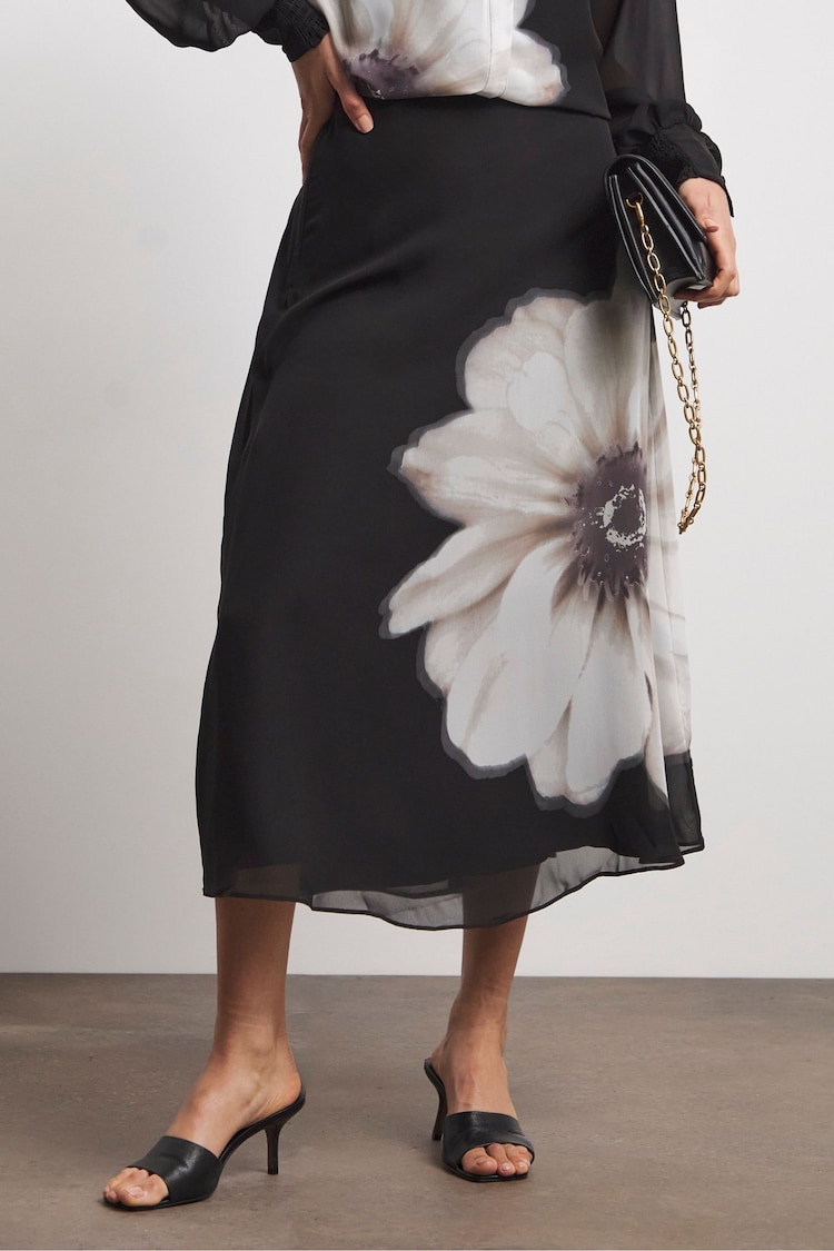 Joanna Hope Chiffon Slip Black Skirt - Image 4 of 4