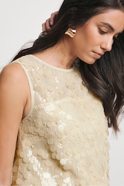 Joanna Hope Cream Sequin Shell Top - Image 4 of 4