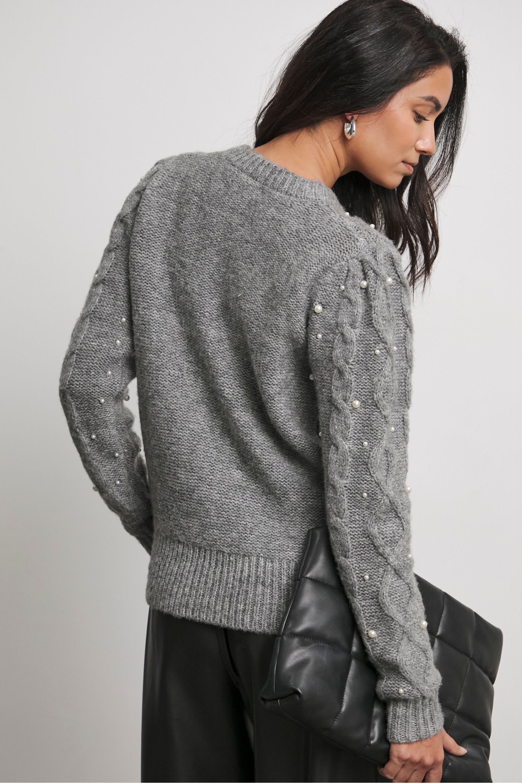 Buy Joanna Hope Grey Knit Pearl Jumper from Next Luxembourg