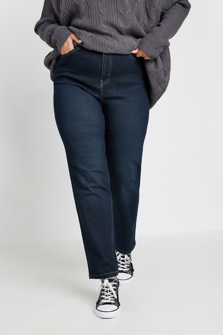 Yours Curve Blue Ruby Straight Leg Jeans - Image 1 of 5