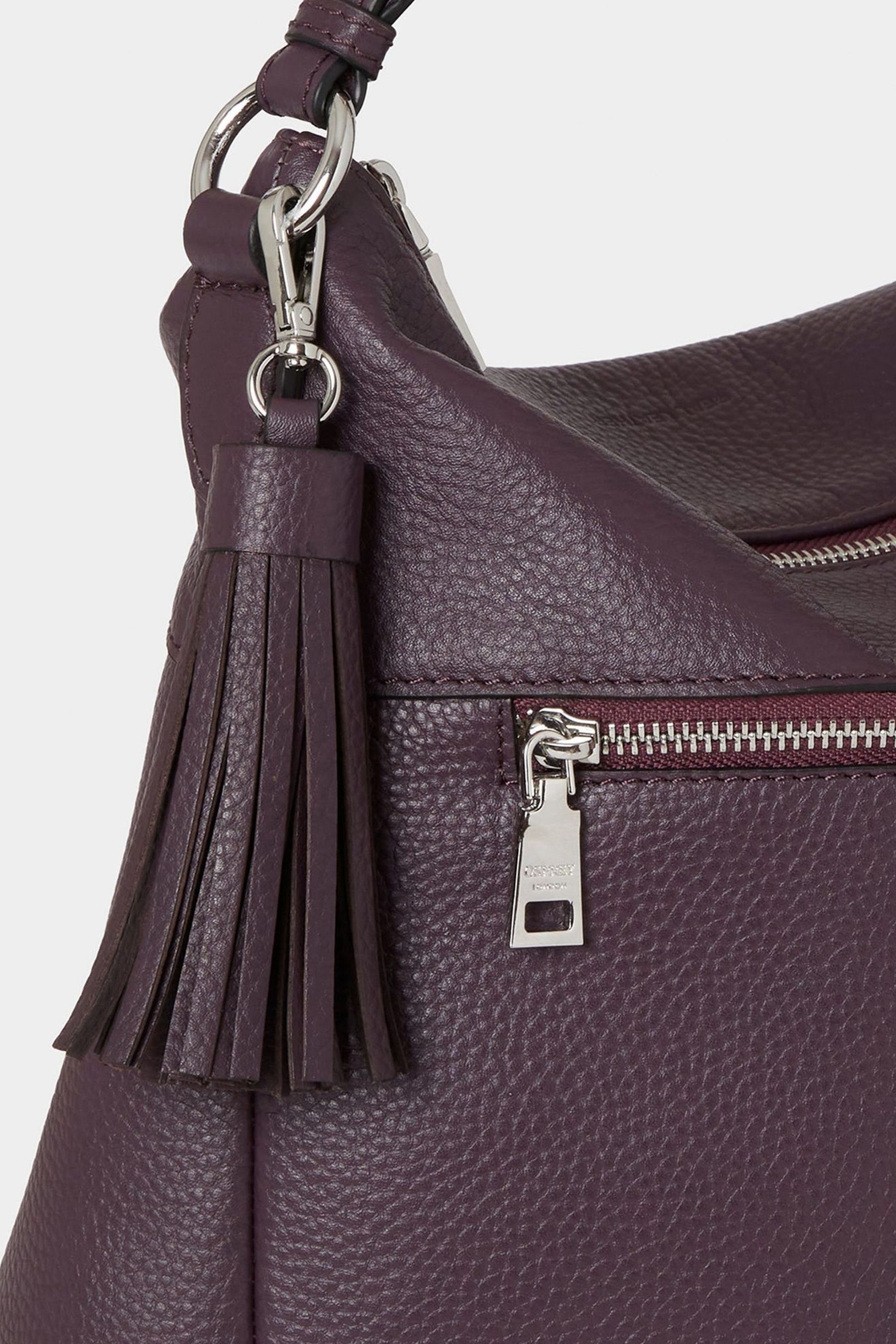 Purple leather hobo bag shop