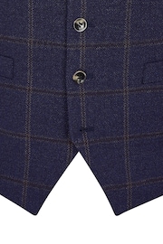 Skopes Blue Barron Check Single Breasted Suit Waistcoat - Image 4 of 4