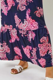 Roman Pink Curve Paisley Print Maxi Dress - Image 5 of 5