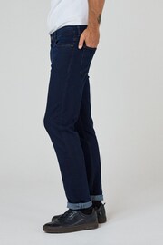 Oliver Sweeney Tapered Fit Blue 100% Cotton Stretch Denim Jeans - Image 2 of 5