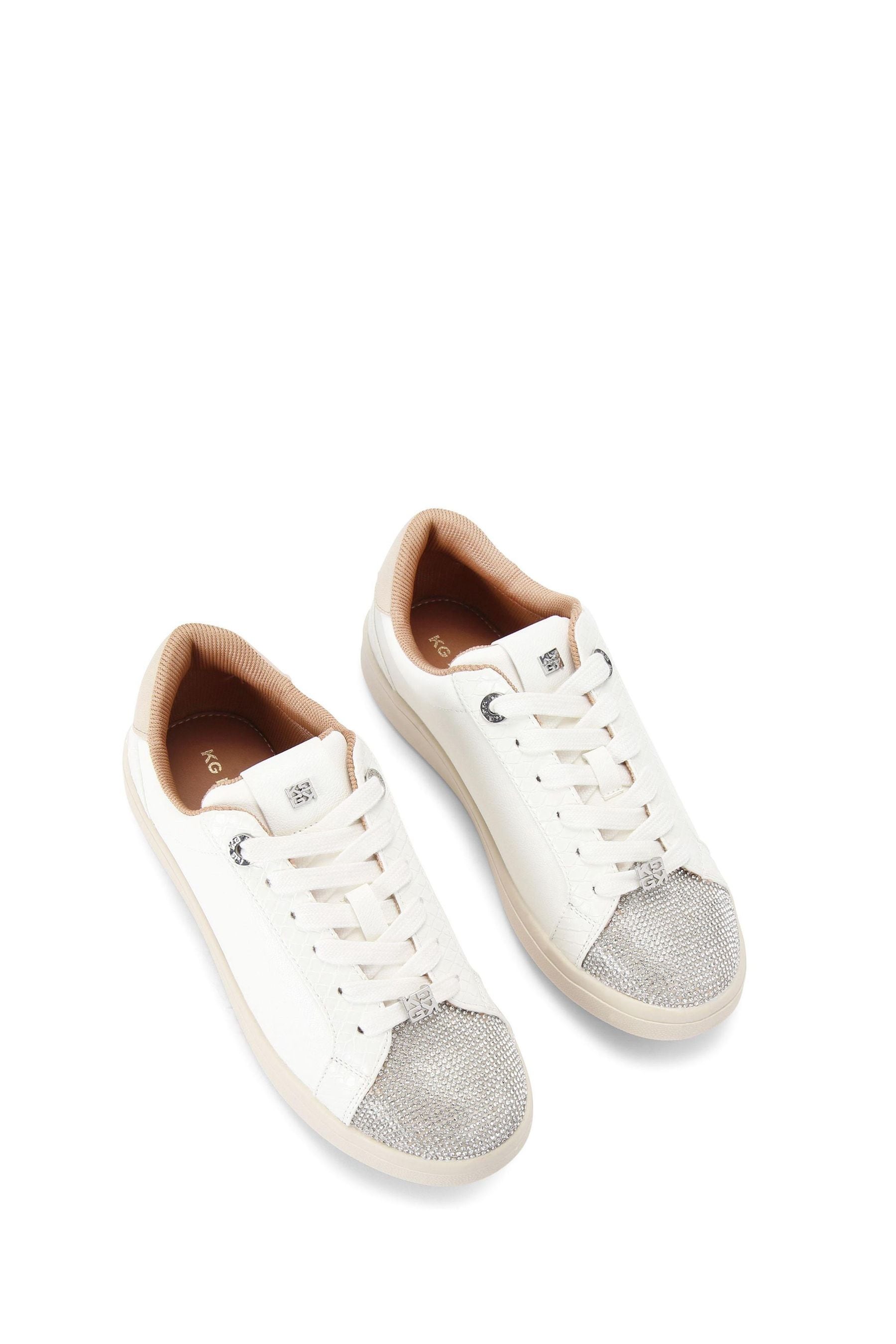 Kurt geiger white trainers clearance