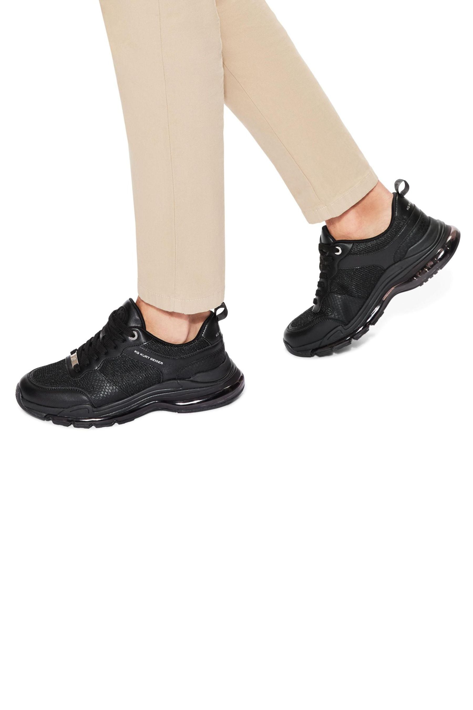 Kurt geiger black trainers hotsell