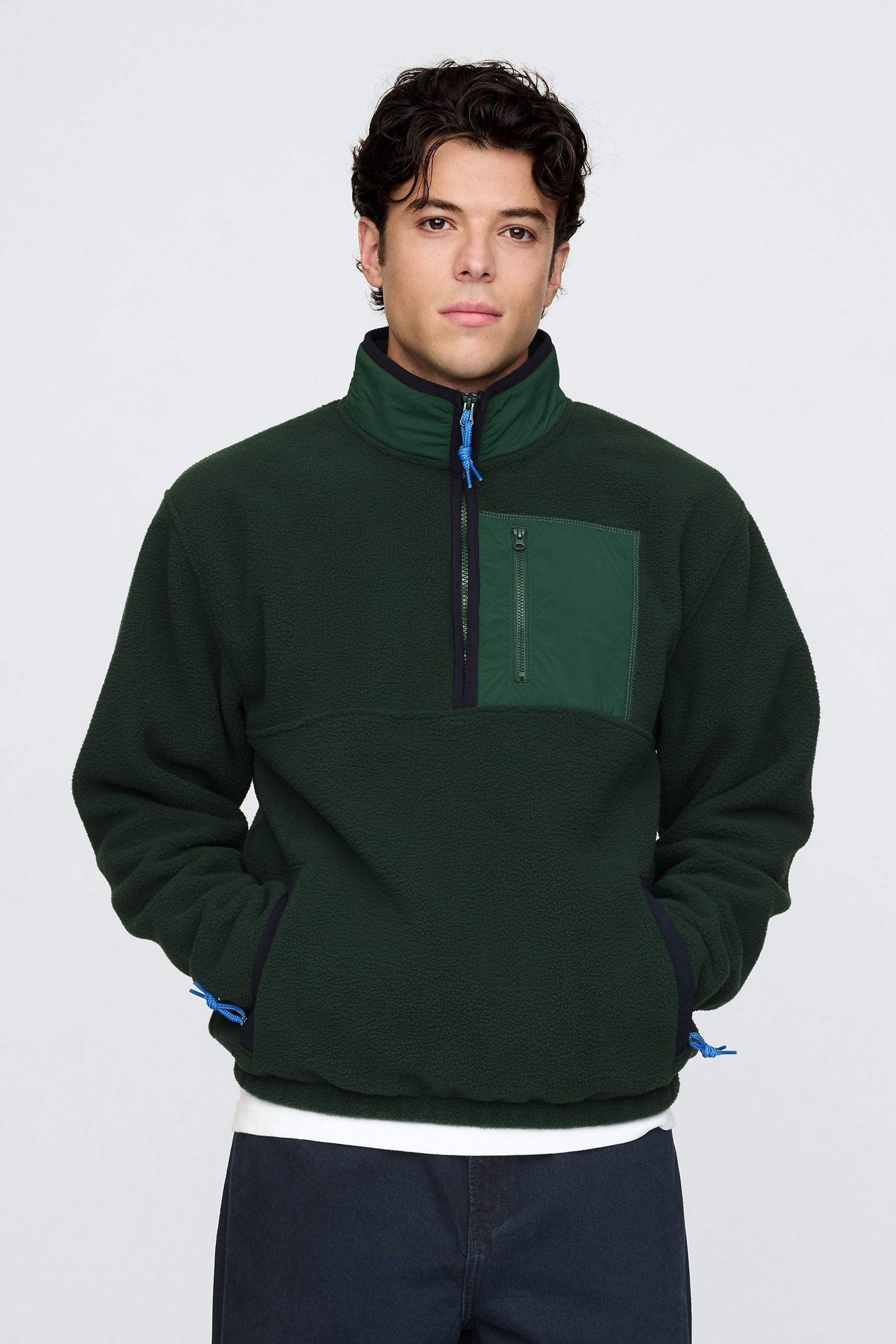 Gap sherpa half zip top