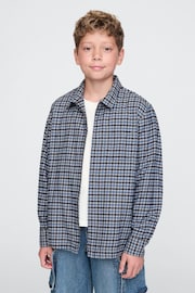 Gap Organic Cotton Flannel Full-Zip Shirt (4-13yrs) - Bild 1 von 5