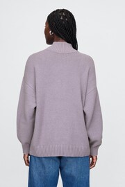 Gap Purple CashSoft Mock Neck Jumper - Image 2 of 5