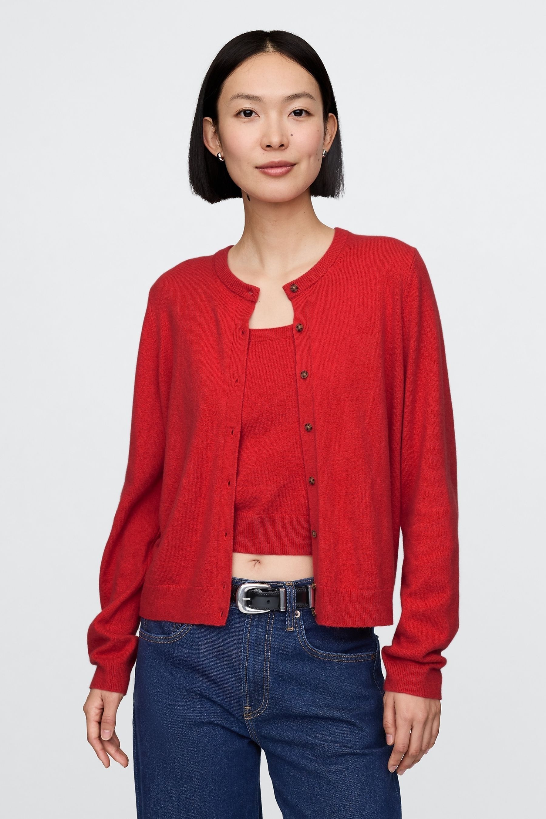 Buy Gap Red CashSoft Cardigan from Next Luxembourg