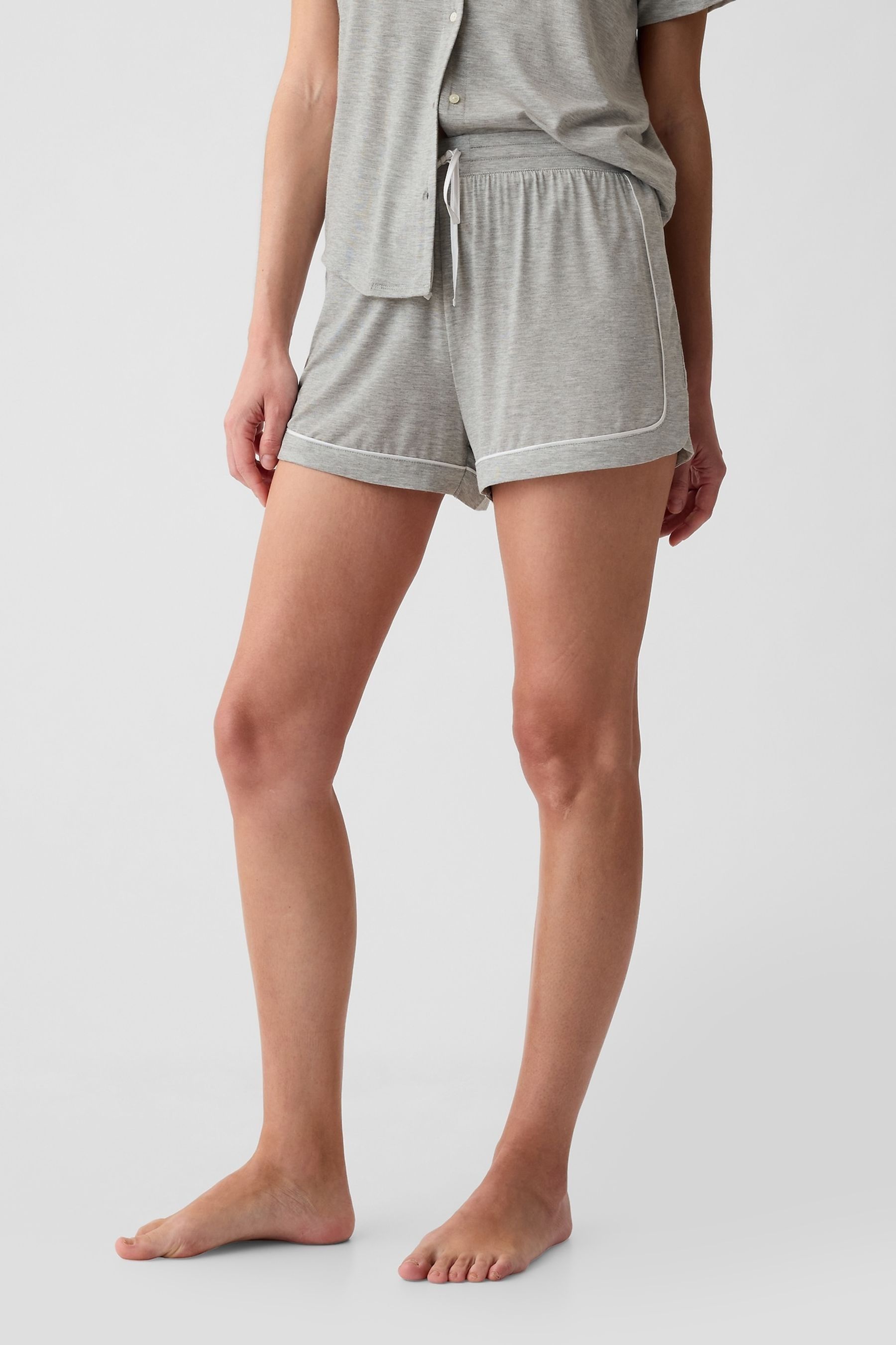 Buy Gap Grey Soft Cosy Pyjama Shorts from the Next UK online shop