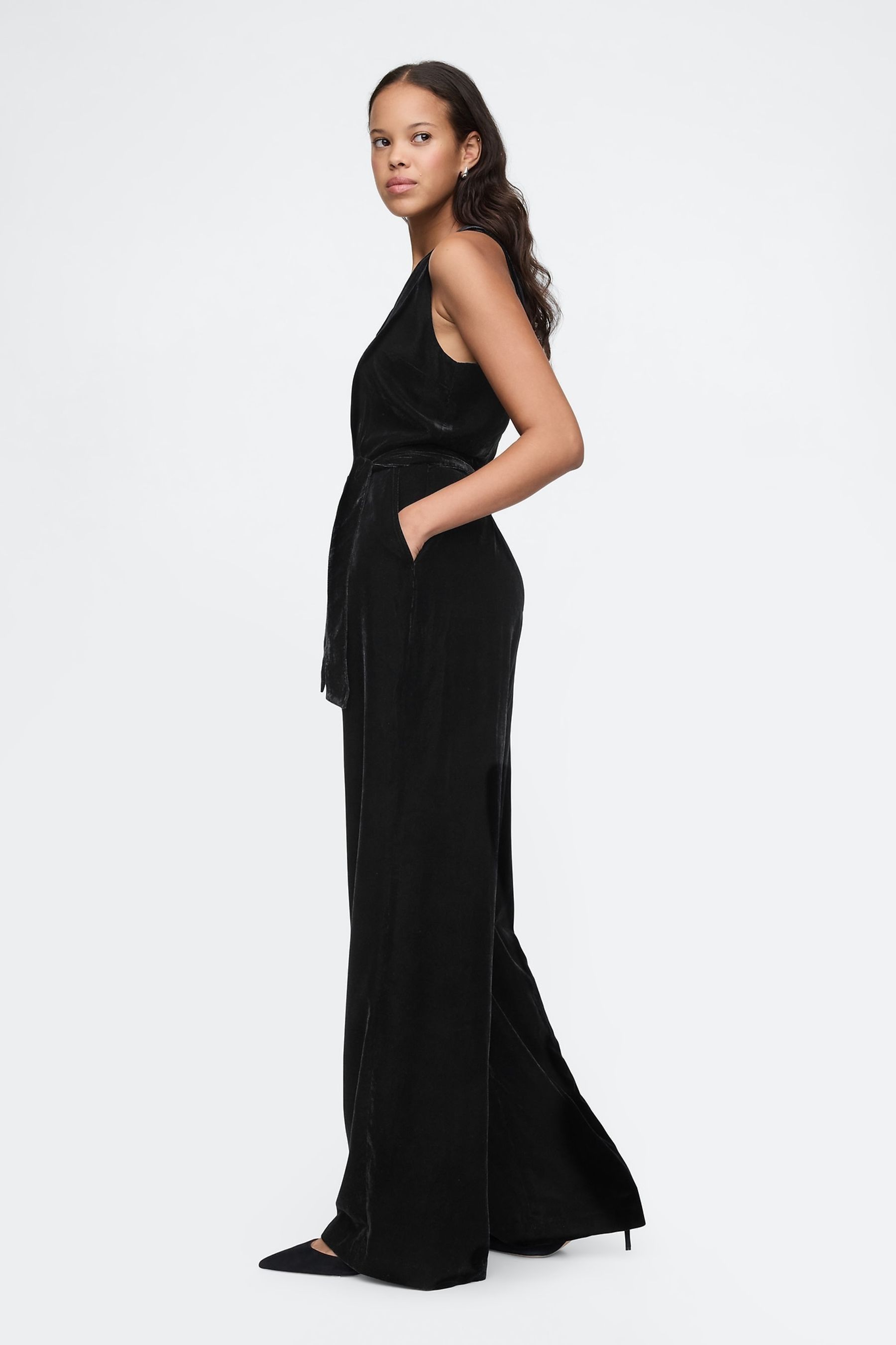 Gap velvet jumpsuit new arrivals