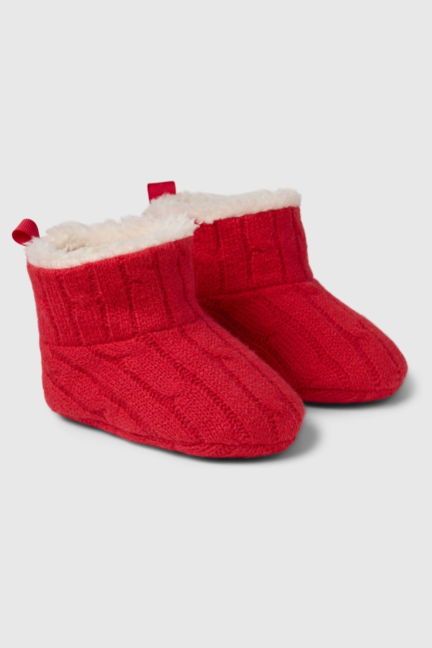 Gap Red CashSoft Cosy Knit Booties Newborn 12mths