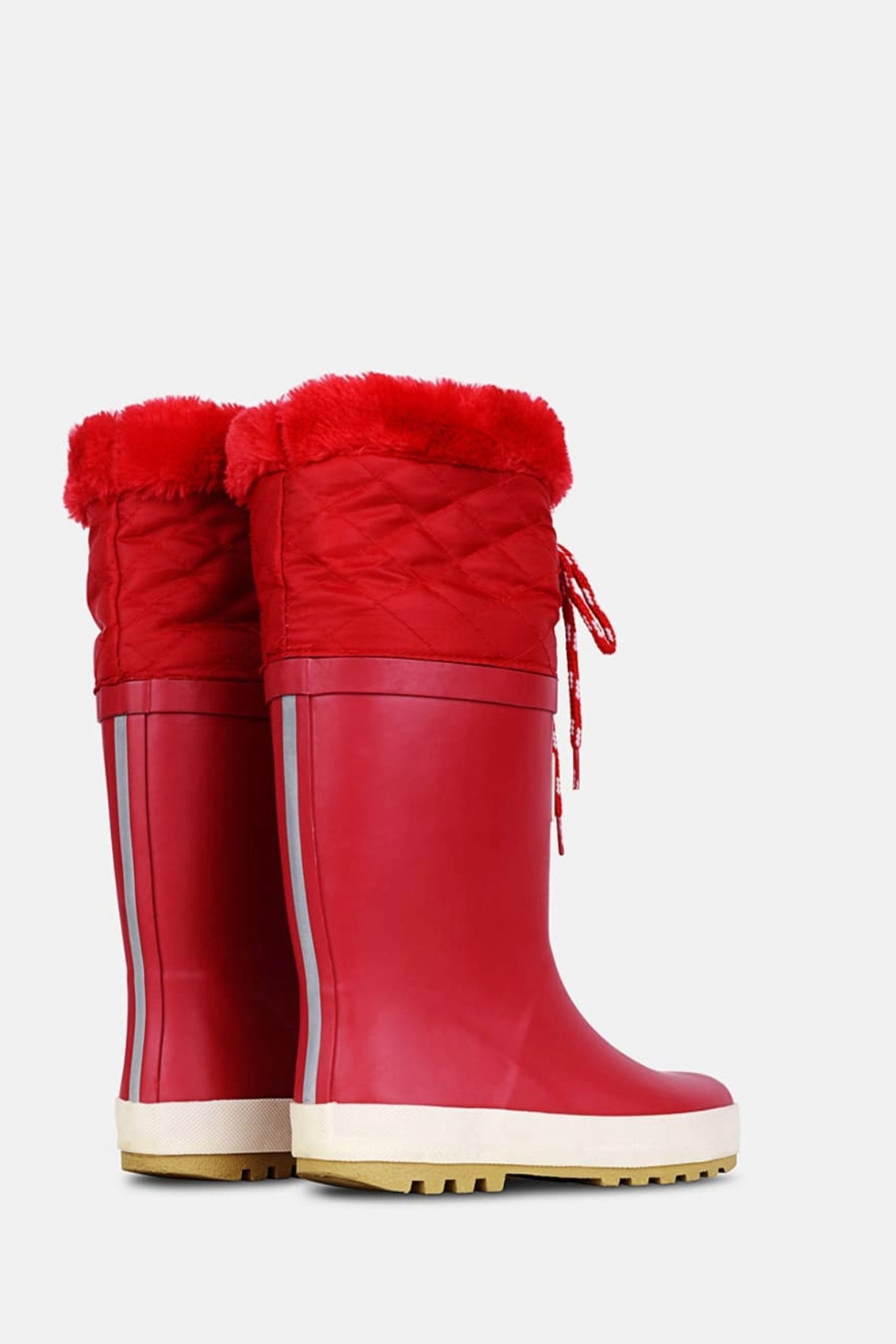 Women's fleece lined wellington boots cheap