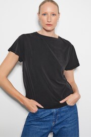 Monsoon Black Tawn Twist Front Jersey T-Shirt - Image 1 of 4