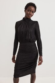 Phase Eight Black Tessa Glitter shirt Dress - Image 1 of 6