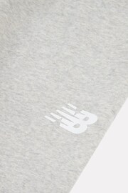 New Balance Grey Boys Brush Back Stacked Logo Joggers - Image 8 of 8